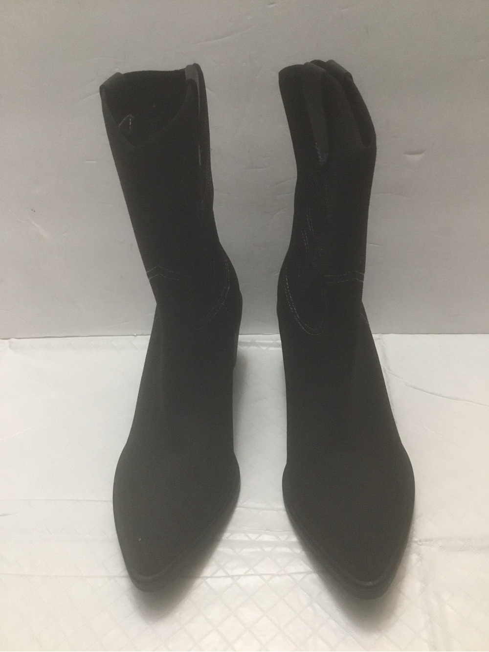 Black Vivaia Pointed Toe Block Heel Pumps size 36.5